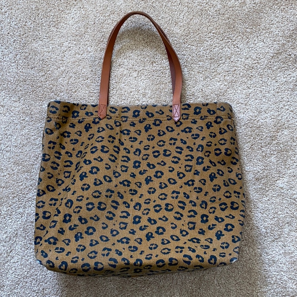Madewell Leopard Canvas Large Everyday Tote
